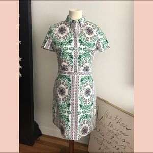 Tory Burch Garden Party Port Floral Dress 8 *FLAW*